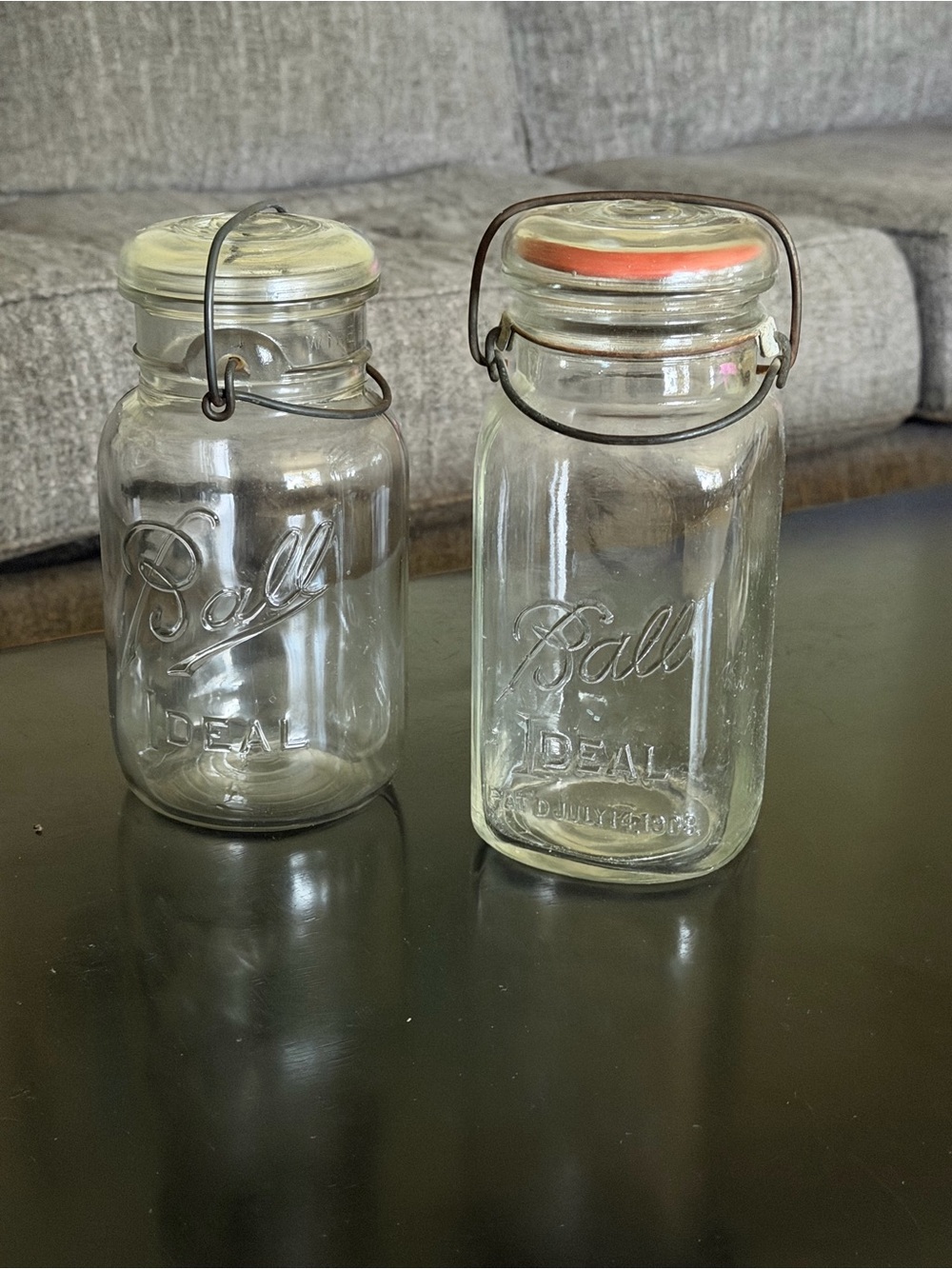 Ball Ideal Glass Canning Jars with Wire Bail Lids - Clear